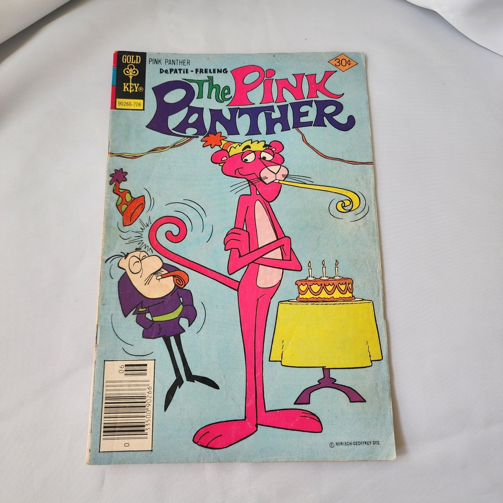 Vintage Pink Panther Comic Book #44 Gold Key Depatie Freleng 1976 FN Rare Party